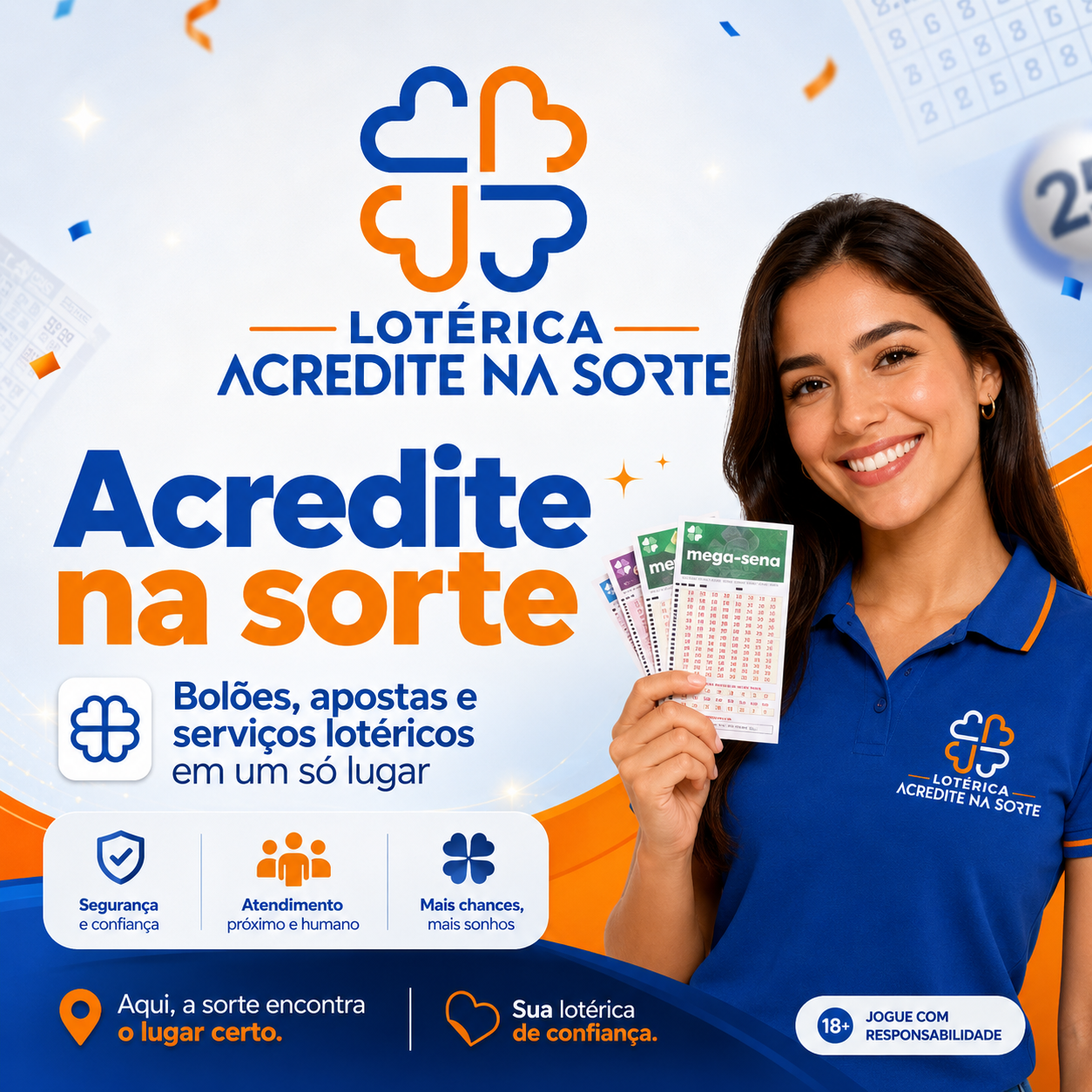 Acredite na sorte: bolões, apostas e serviços lotéricos em um só lugar